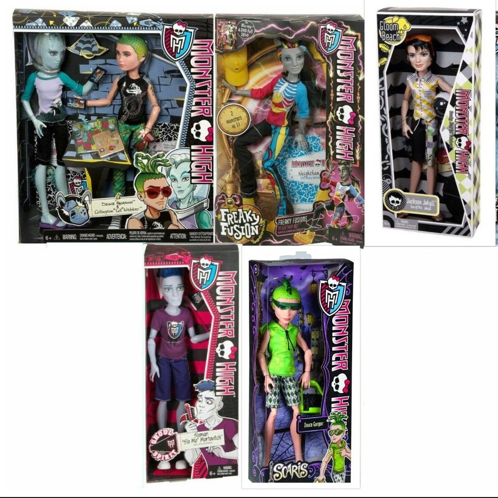 MONSTER HIGH BOY LOT NEIGHTHAN JACKSON JECKYLL GIL WEBBER DEUCE SLO MO